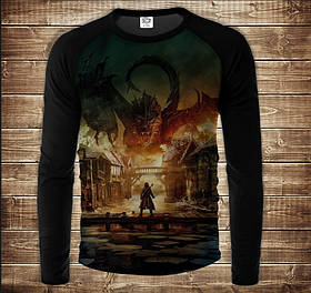 Лонгслив-реглан з 3D принтом Бард Лучник і Смауг ВСІ Розміри