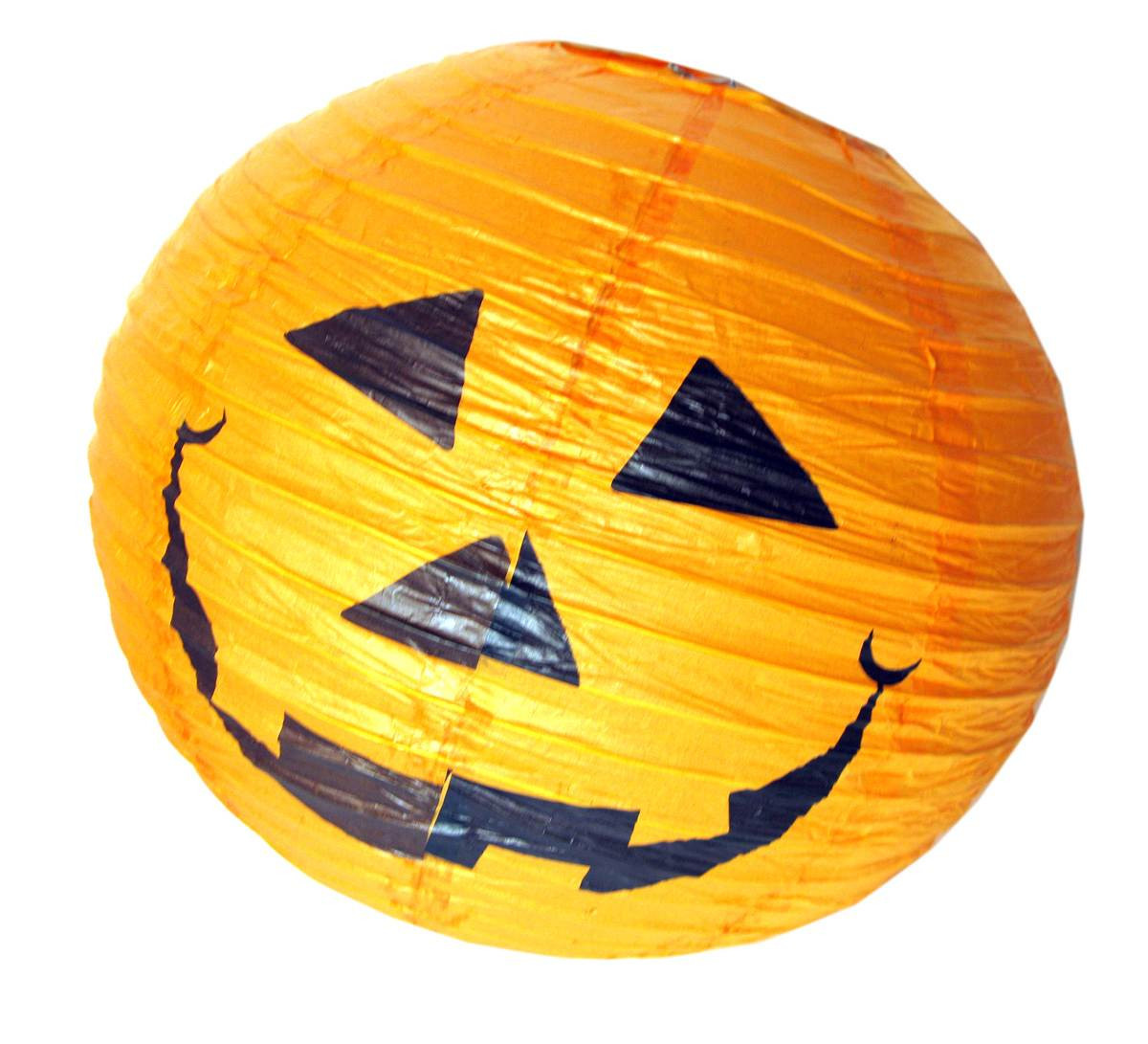 Фонарь бумажный "Тыква" Хэллоуин подвесной шар d-40см (27967) - фото 1 - id-p179927314