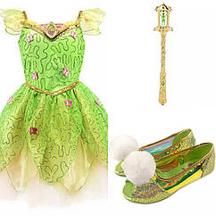 Карнавальний костюм, сукня феї Дінь-Дінь + чарівна паличка і туфельки Дісней/ Disney Peter Pan 2021