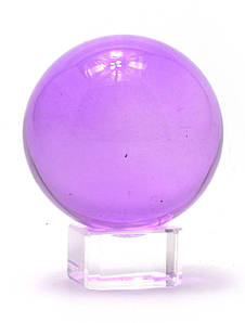 Куля кришталева на підставці фіолетова 5см (28741)