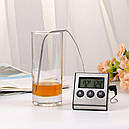 Термометр для м'яса KCASA TP-700 (-25C до +250C) з виносним щупом із неіржавкої сталі, з таймером і магнітом, фото 6