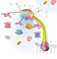Kissbaby Яскраві Пташки дитячий музичний мобіль на ліжечко, з проєктором на пульті керування  0006
