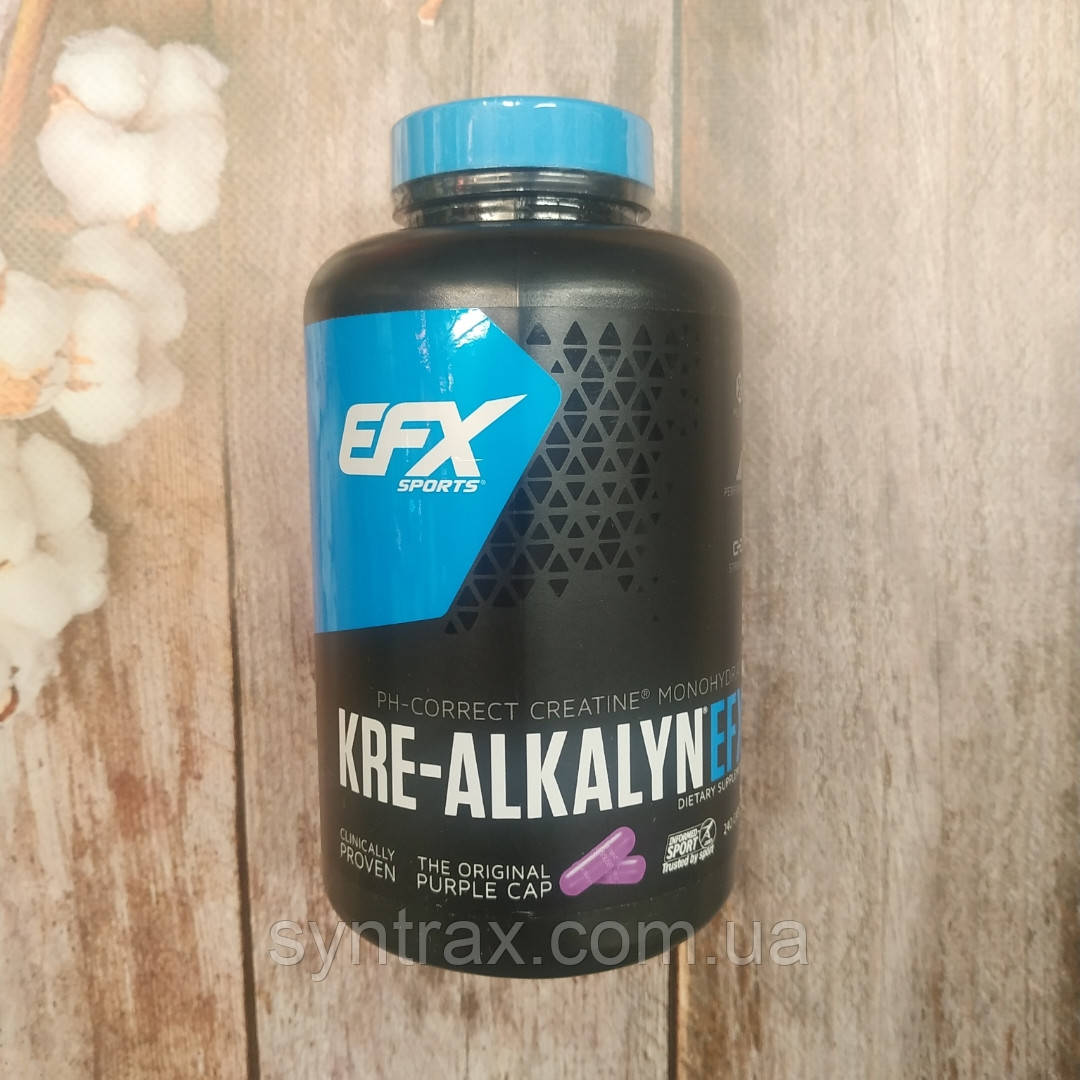 EFX Sports KRE-ALKALYN EFX 240 caps, крейда клеалін креатин