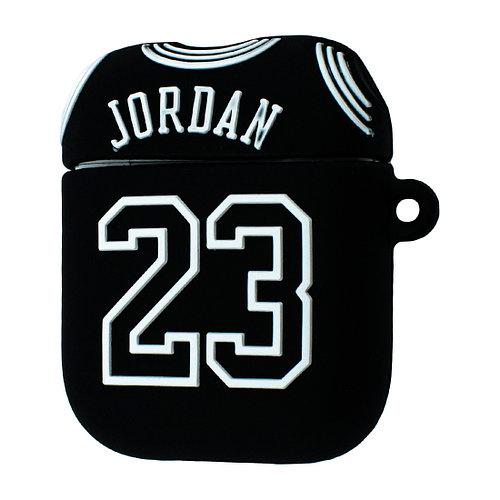 Чохол для навушників AirPods 1/2 Jordan чорно-білий, фото 1
