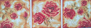 Набір для вишивання хрестиком Триптих Розы   HH-0020 14ст