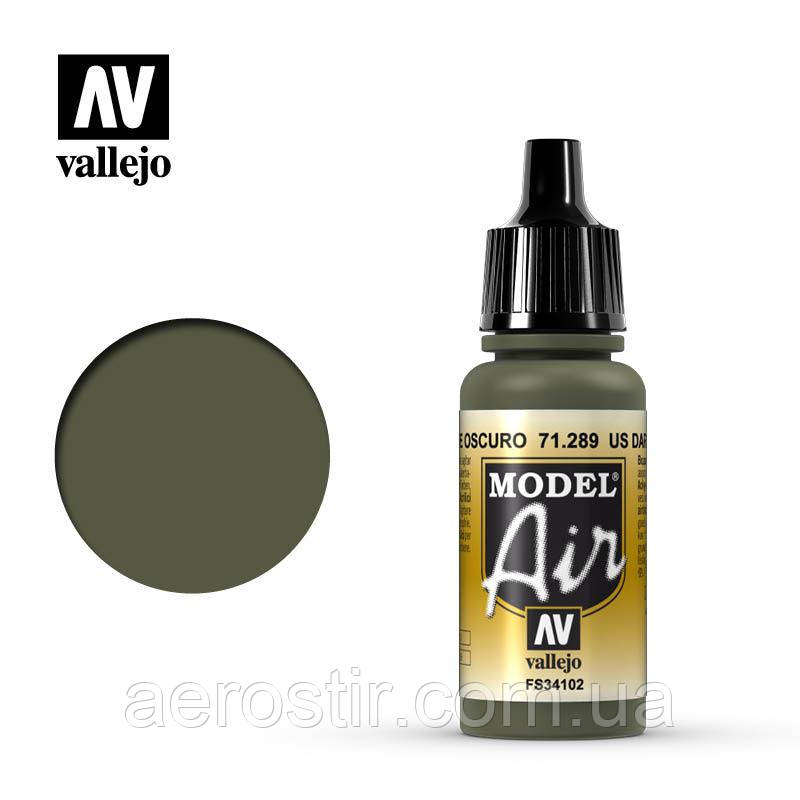 Акрилова фарба US Dark Green 17 мл. Vallejo 71289