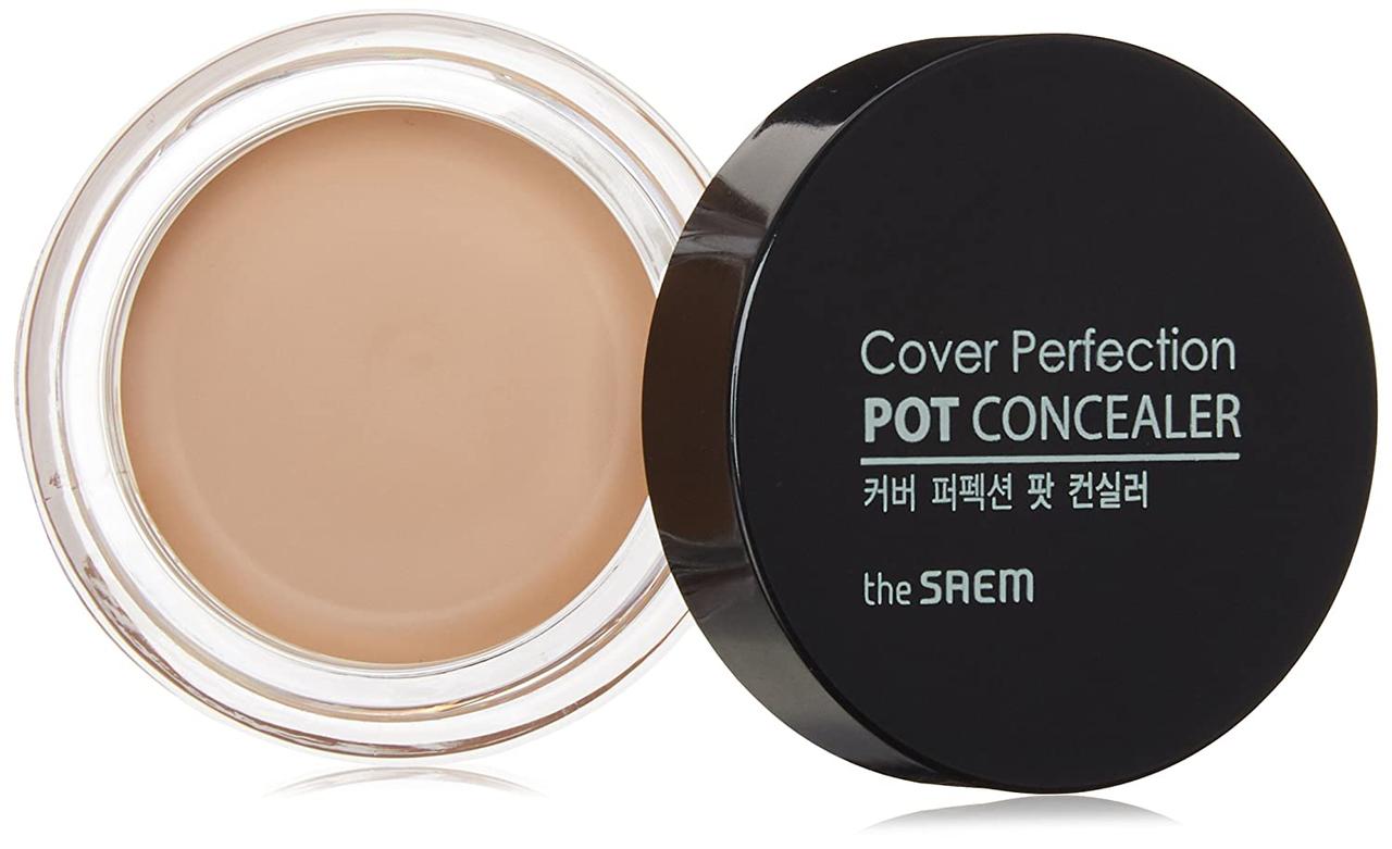 Кремовий консилер для обличчя The Saem Cover Perfection Pot Concealer 02.Rich Beige 4г (8806164118108)