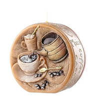 Свічка диск подарункова кава 9.5 см