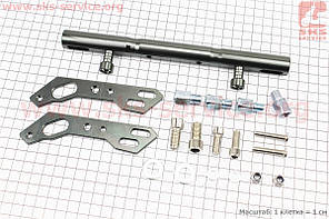 Перемичка керма регульована за довжиною з отворами під мотоаксесуари 315-380 мм, ГРАФІТ тип 2