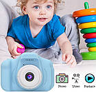 Дитяча Фотокамера СИНЯ c 2.0" дисплеєм і з функцією відео | Дитячий фотоапарат, фото 3