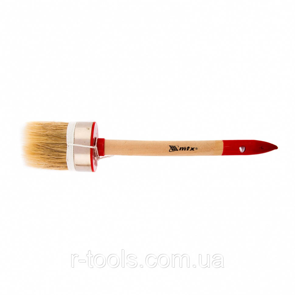 Пензель круглий Профі No14 (50 мм) натуральна щетина дерев'яна ручка MTX 820519