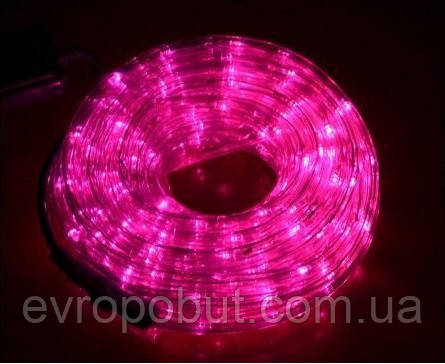 Зовнішня Герметична LED-гірлянда Дюралайт "Duralight" 10 метрів Рожева Pink, 180 Ламп, 8 режимів