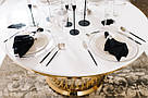 Тарілка підставна скляна REMY-DECOR Halo Glass Silver Ø 33см кругла срібний край на святковий стіл, фото 4