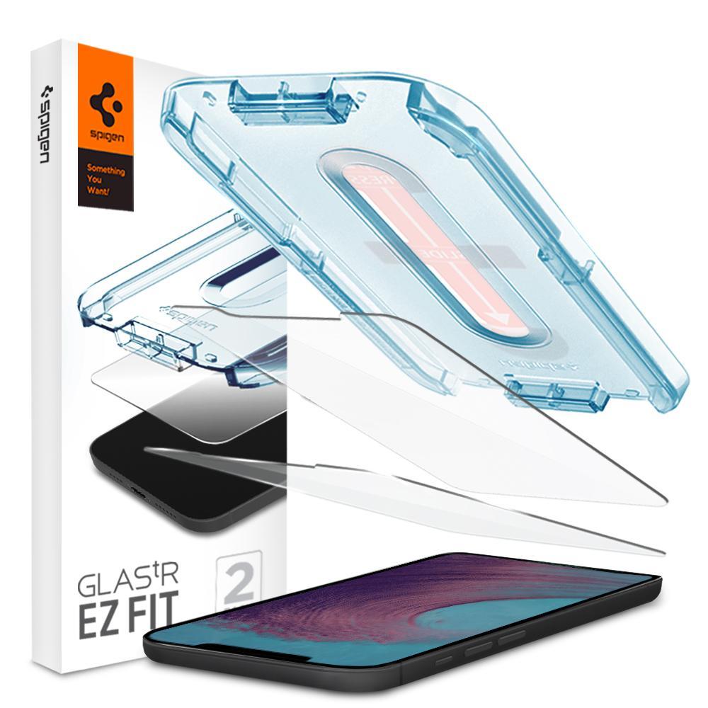 Захисне скло Spigen для iPhone 12 Pro Max EZ FIT GLAS.tR Screen Protector (2 шт.), Clear (AGL01791)
