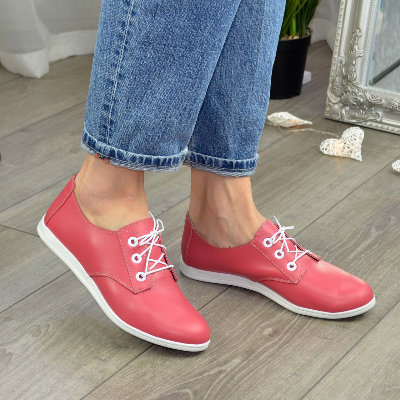 Мокасины Женские Кожаные. Цвет Коралл — Купить Недорого на Bigl.ua ...