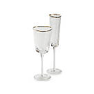 Келих для вина REMY-DECOR скляний Ice Evans 300 мл прозорого кольору із золотим кантом дизайнерський фужер, фото 3