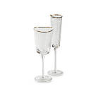Келих для вина REMY-DECOR скляний Ice Evans 300 мл прозорого кольору із золотим кантом дизайнерський фужер, фото 4