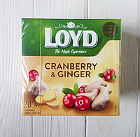 Чай черный Loyd Cranberry s Ginger клюква-имбирь 40г (20 пирамидок)