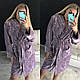 Жіночий теплий халат із капюшоном у квітку, фото 7