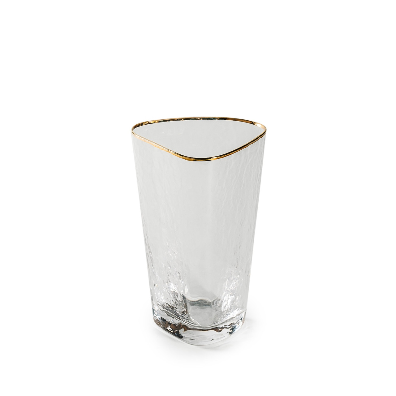 Склянка висока для води REMY-DECOR скляна Ice Evans 500 мл прозора із золотим кантом для коктейлів соку