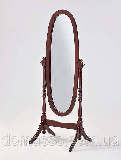 Дзеркало підлогове овальне з дерев'яною рамою, обертове MS-8007-C, фото 1