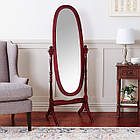 Дзеркало підлогове овальне з дерев'яною рамою, обертове MS-8007-C, фото 2