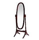 Дзеркало підлогове овальне з дерев'яною рамою, обертове MS-8007-C, фото 5