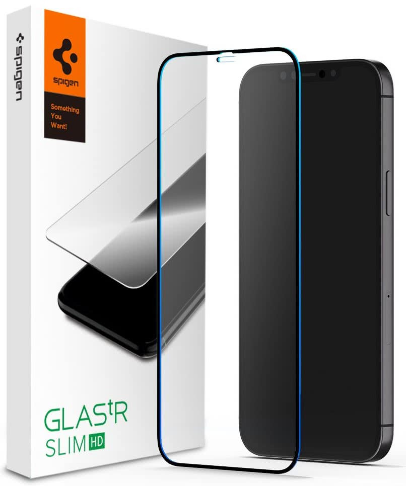 Захисне скло Spigen для iPhone 12 Pro Max (1 шт.) GLAS.tR Slim Full Cover, Black (AGL01468)