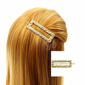 Шпилька для волосся прямокутна золота