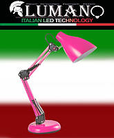 Настільна лампа дизайнерська 60W E27 LU-LN1-CONTE PINK рожева (основа метал) TM LUMANO