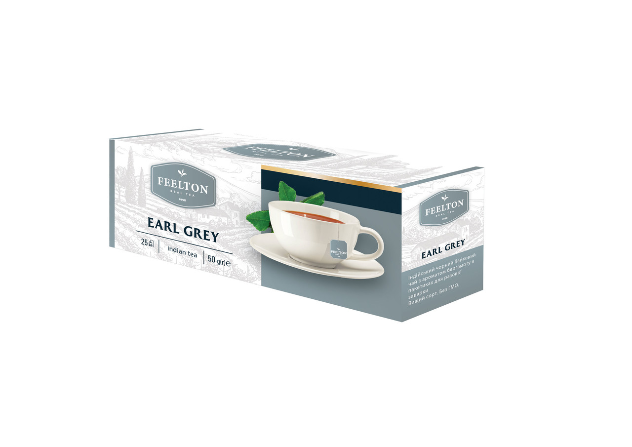Чай FEELTON "Earl Grey " 25*2г з/я ф/п чорний з аром. бергамоту