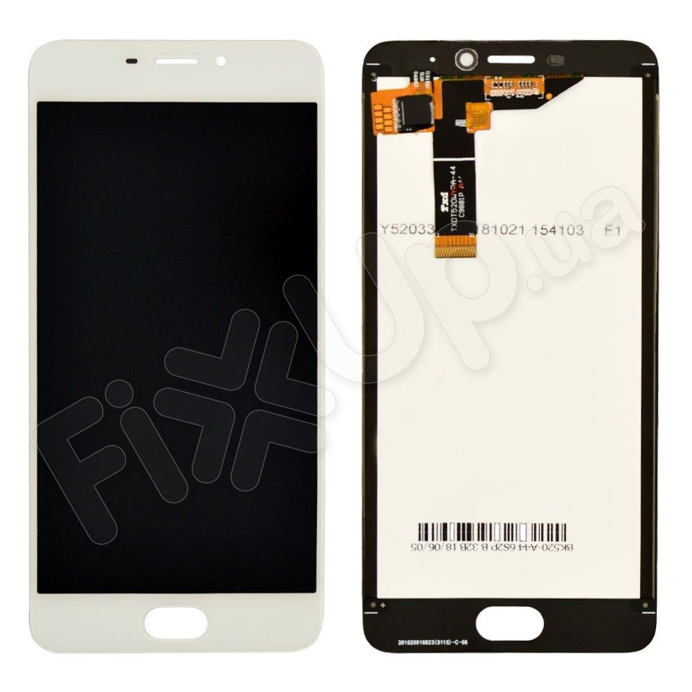 Дисплей для Meizu M6 з тачскрином у зборі, колір білий, оригінал
