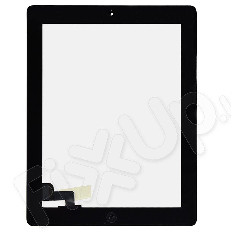 Тачскрин (сенсор) iPad 2, со стеклом и кнопкой, цвет черный, оригинал