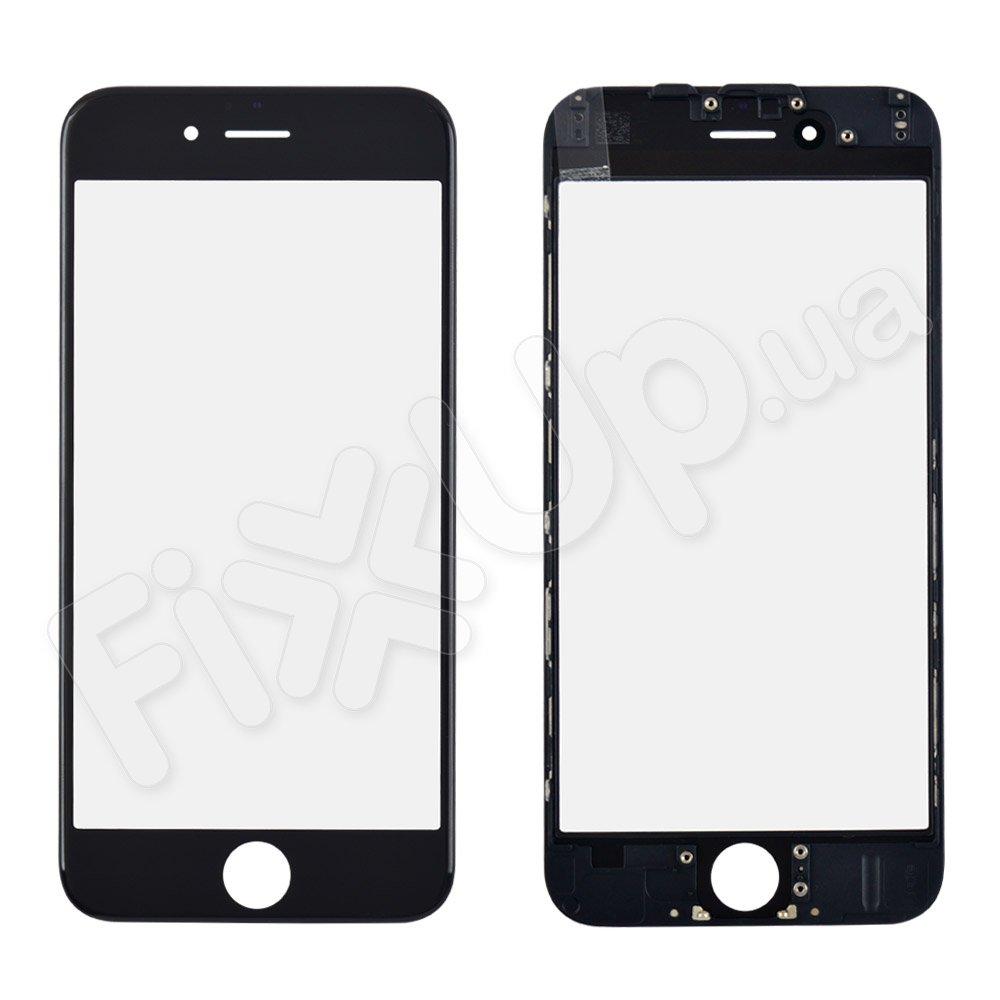 Скло корпусу з рамкою та OCA для iPhone 6, колір чорний