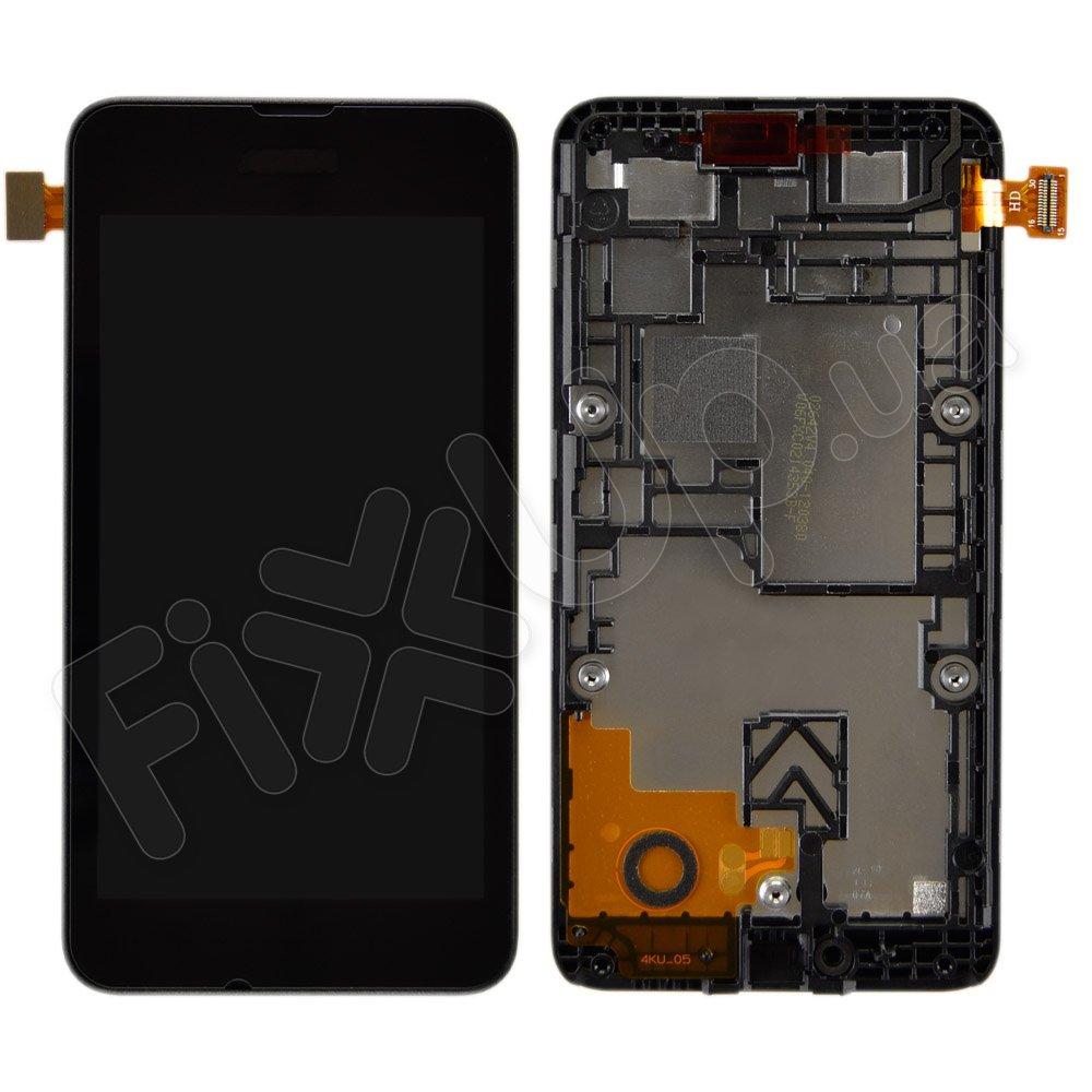 Дисплей Nokia 530 Lumia з тачскрином у зборі, колір чорний, у рамці