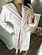 Довгий теплий махровий халат Туреччина з капюшоном, фото 2