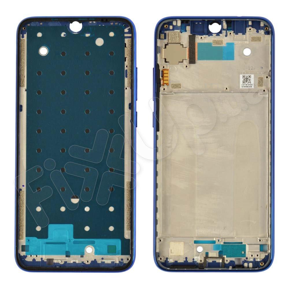 Рамка (середня частина) для дисплея Xiaomi Redmi Note 7, колір синій