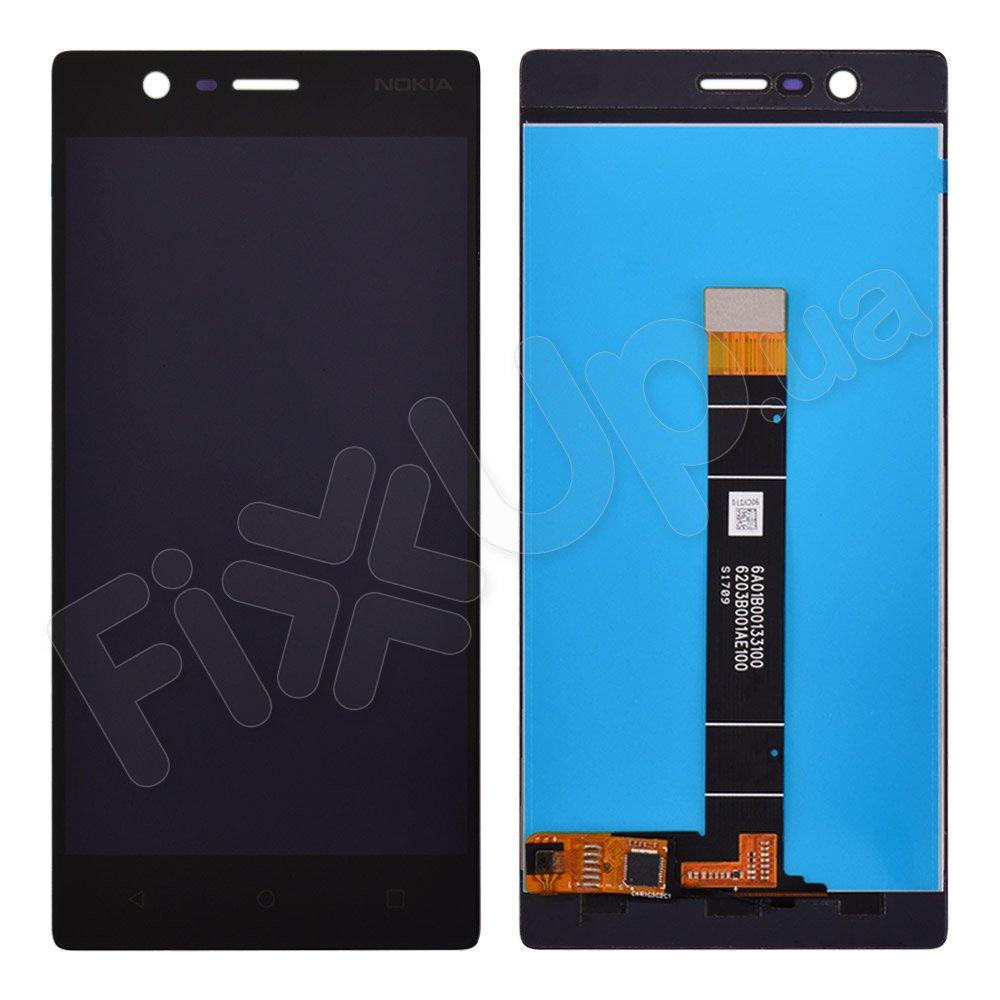 Дисплей Nokia 3 Dual Sim з тачскріном в зборі, колір чорний
