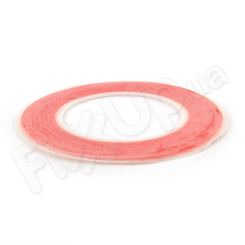 Двосторонній скотч для приклеювання сенсорів (тачскрінів), ширина 1 мм, червоний