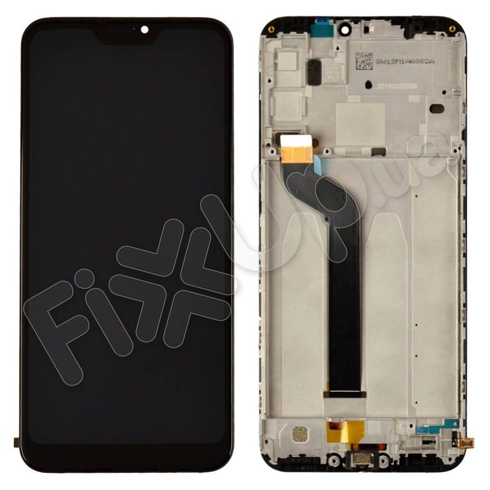 Дисплей для Xiaomi Mi A2 Lite, Redmi 6 Pro з тачскріном і рамкою в зборі, колір чорний, Китай високого статусу