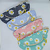 Маленька поясна сумка бананка з ромашками Бірюзова, фото 7