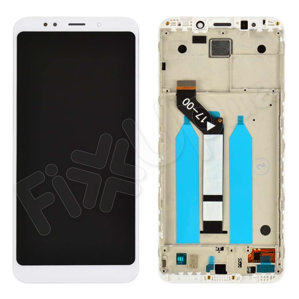 Дисплей для Xiaomi Redmi 5 Plus з тачскріном і рамкою в зборі, колір білий