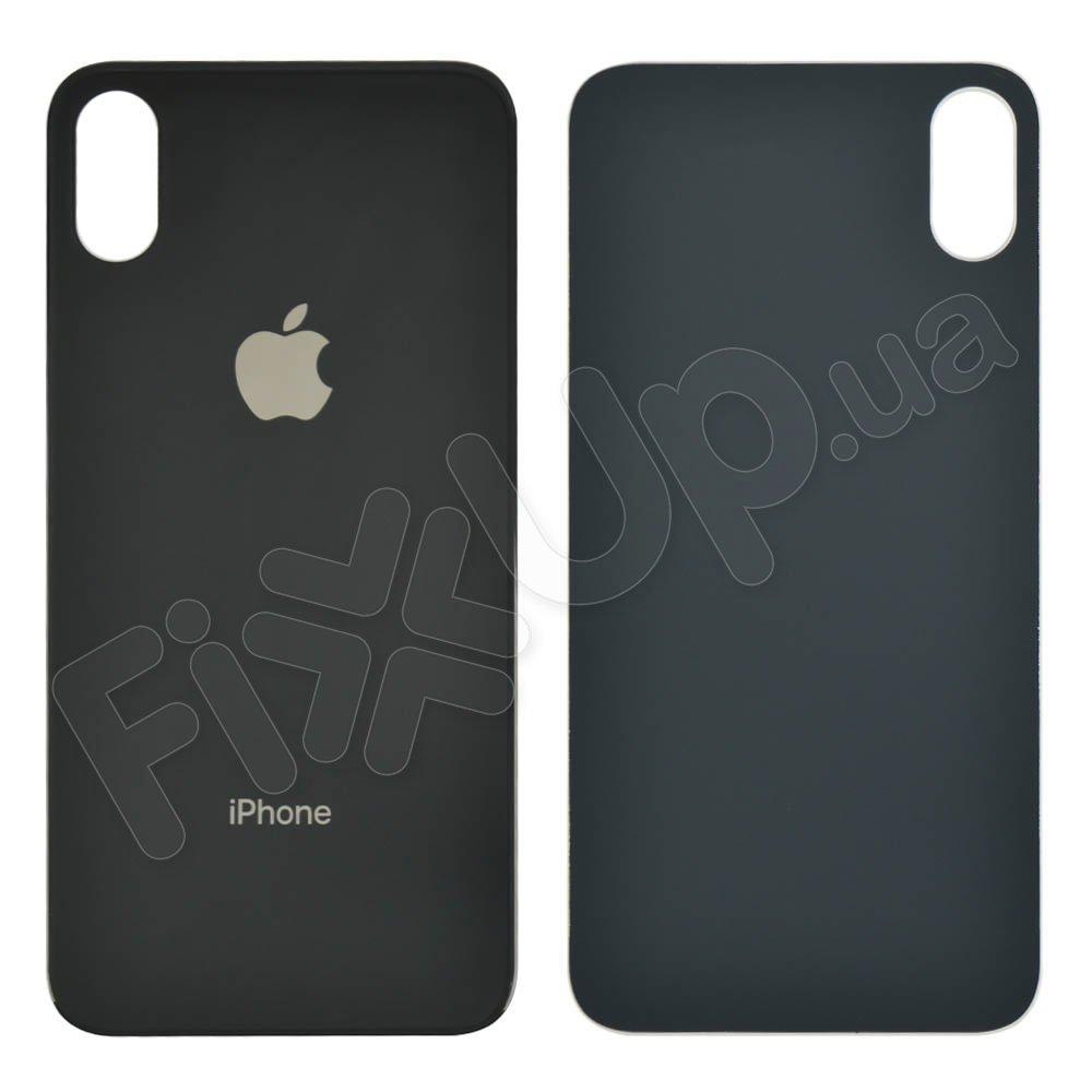 Задня кришка для iPhone XS, колір space grey, з великим отвором під камеру