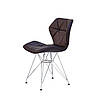 Cтильный и современный стул эко-кожа коричневая Greg CH-ML на металлически ножках, фото 3