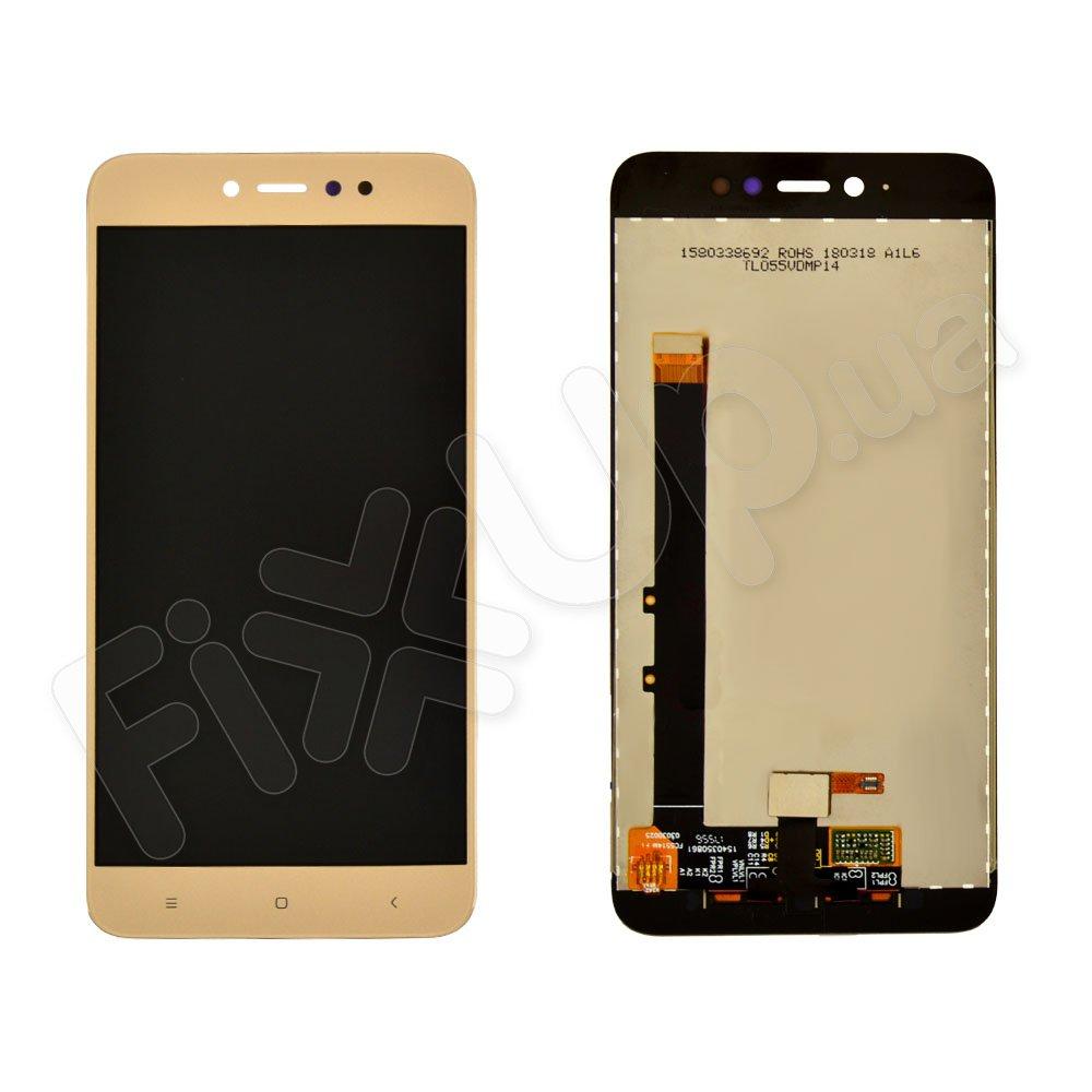 Дисплей для Xiaomi Redmi Note 5A Prime, Redmi Y1 з тачскрином у зборі, колір золотий