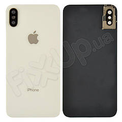 Задня кришка для iPhone X (5.8) з склом камери, колір срібло