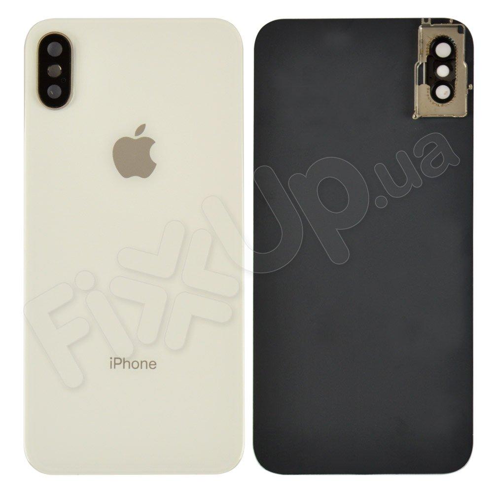 Задня кришка для iPhone X (5.8) з склом камери, колір срібло