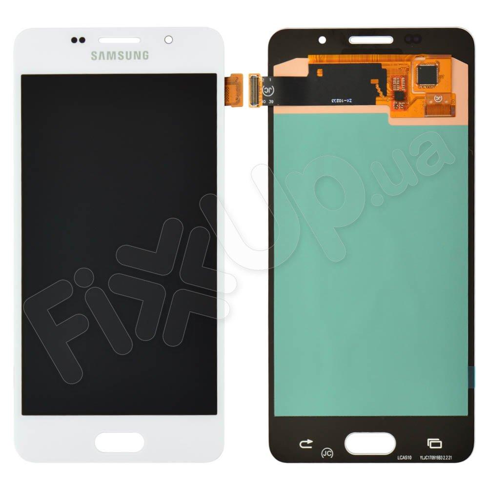 Дисплей для Samsung A510F DS Galaxy A5 (2016) з тачскріном в зборі, колір білий, OLED