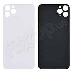 Задня кришка для iPhone 11 Pro Max, колір срібло, з великим отвором під камеру