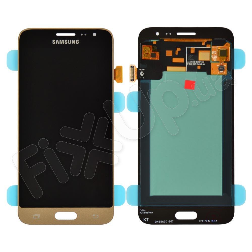 Дисплей для Samsung J320H Galaxy J3 (2016) з тачскріном в зборі, колір золотий, OLED